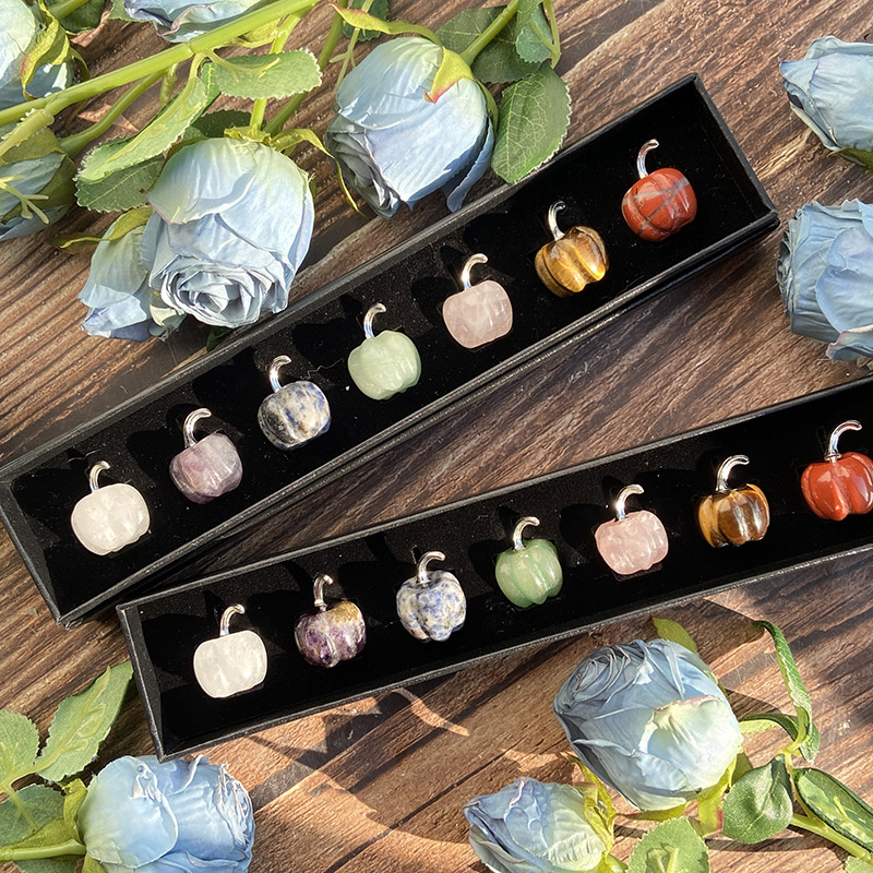 Healing Crystal Set - Set Ornamen Labu Kristal Alami Campuran