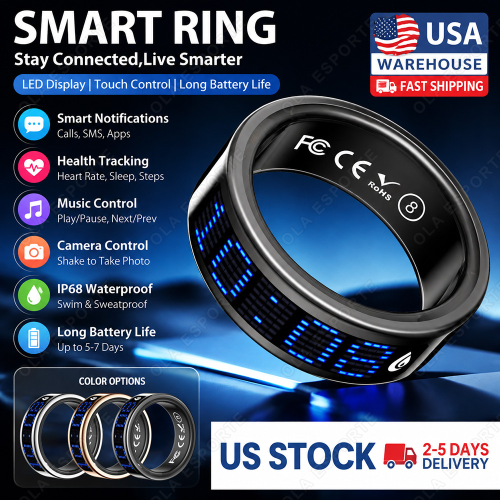 Blood Oxygen Monitor - Cincin Pintar Pengingat Panggilan Baru 2026,