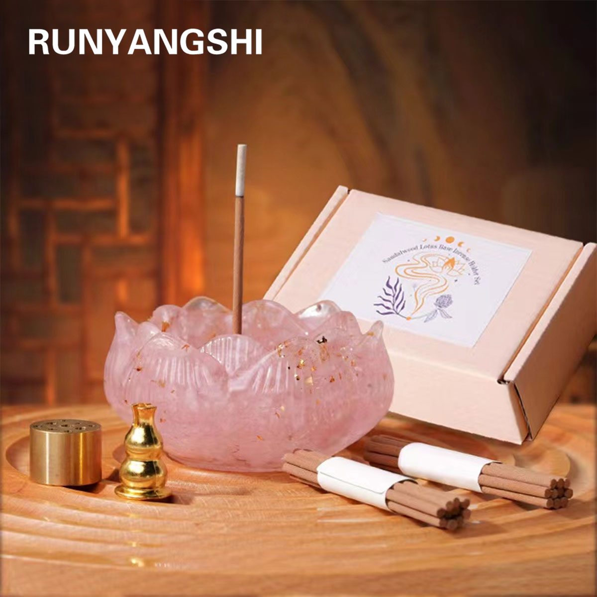 Healing Crystal Set - 1set kristal alami penitis Resin batu