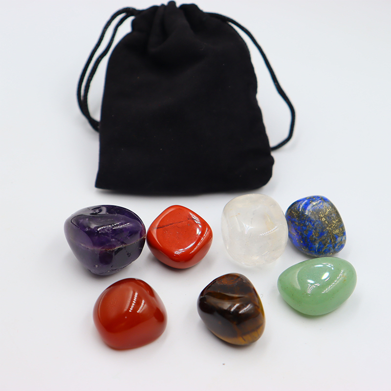 7 buah/set kristal alami Yoga  - Healing Crystal Set ulasan dan harga