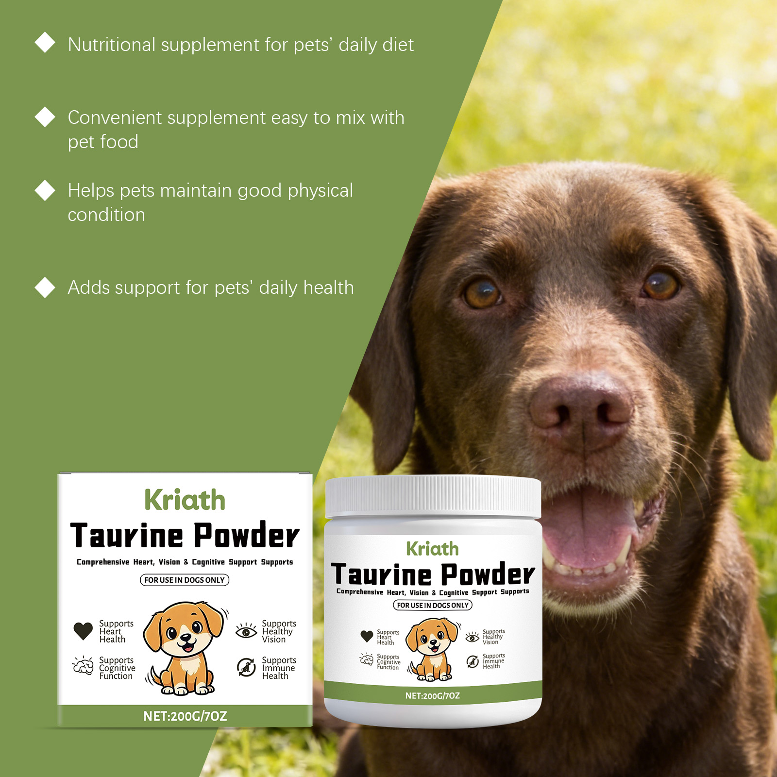 Bubuk Taurin Anjing Mudah Dica - Wellness Health Nutrition ulasan dan harga